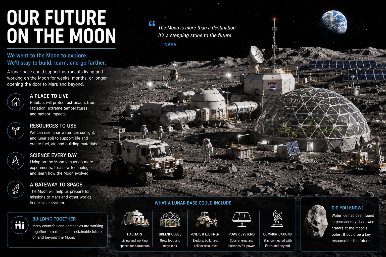 Life In The Moon Could Humans Live on the Moon? — A Kids' Guide